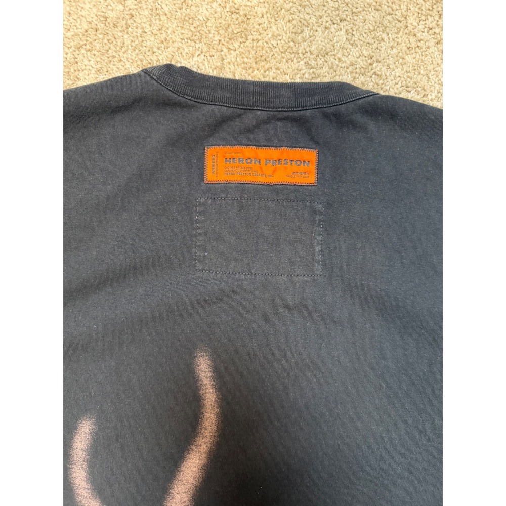 Heron Preston Law Flames T-Shirt Size XXL - Picture 5 of 6